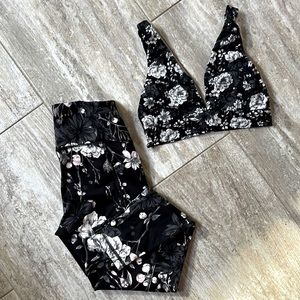 Victoria's Secret Essential Leggings In Black Lois Womens Floral Sport Bra 34B